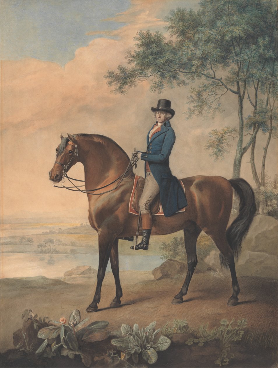 Warren Hastings på sin arabiske hest av George Stubbs