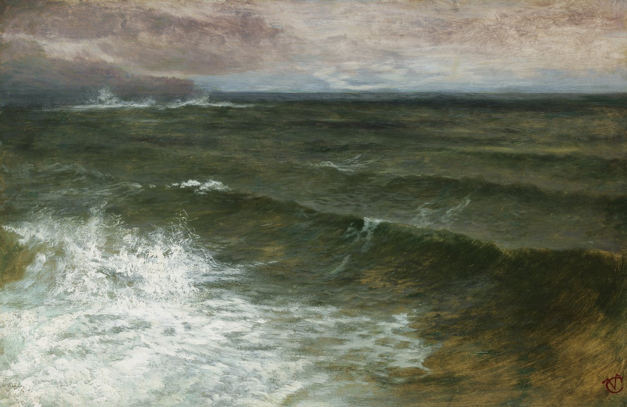 Lannacombe Bay, startpunkt i det fjerne av George Vicat Cole