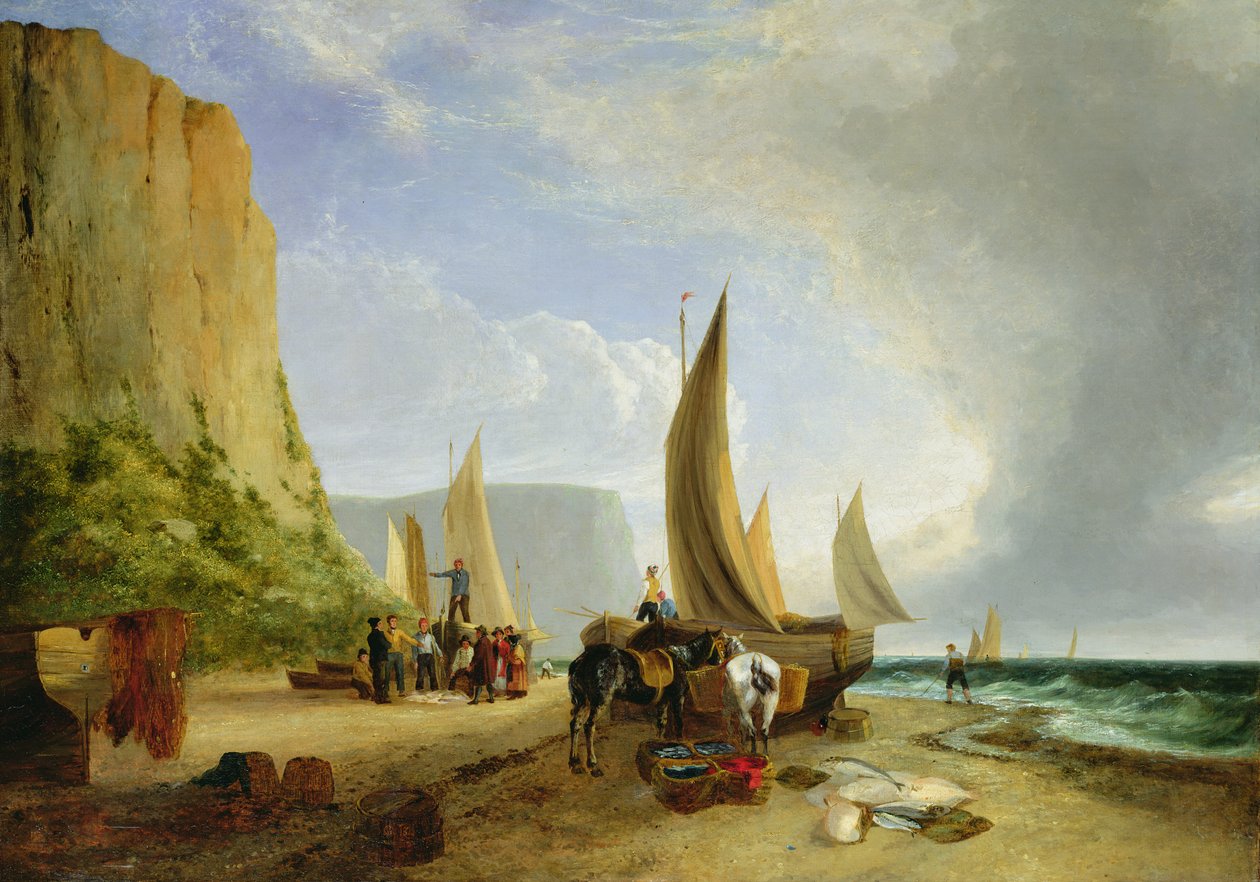 Fiske utenfor Yarmouth av George Vincent