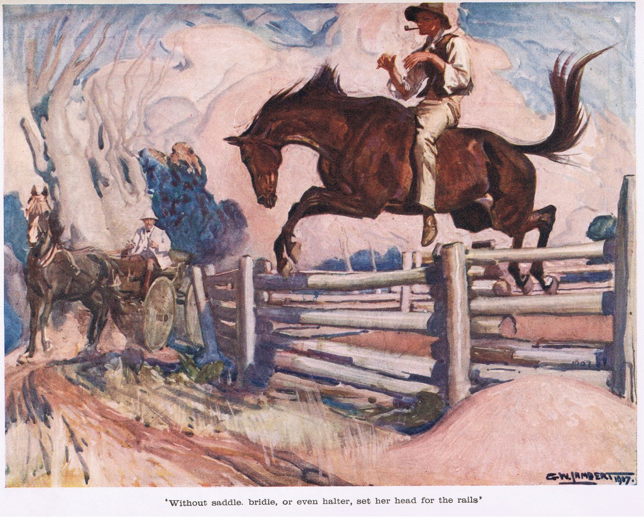 Uten sal, hodelag eller grime av George Washington Lambert