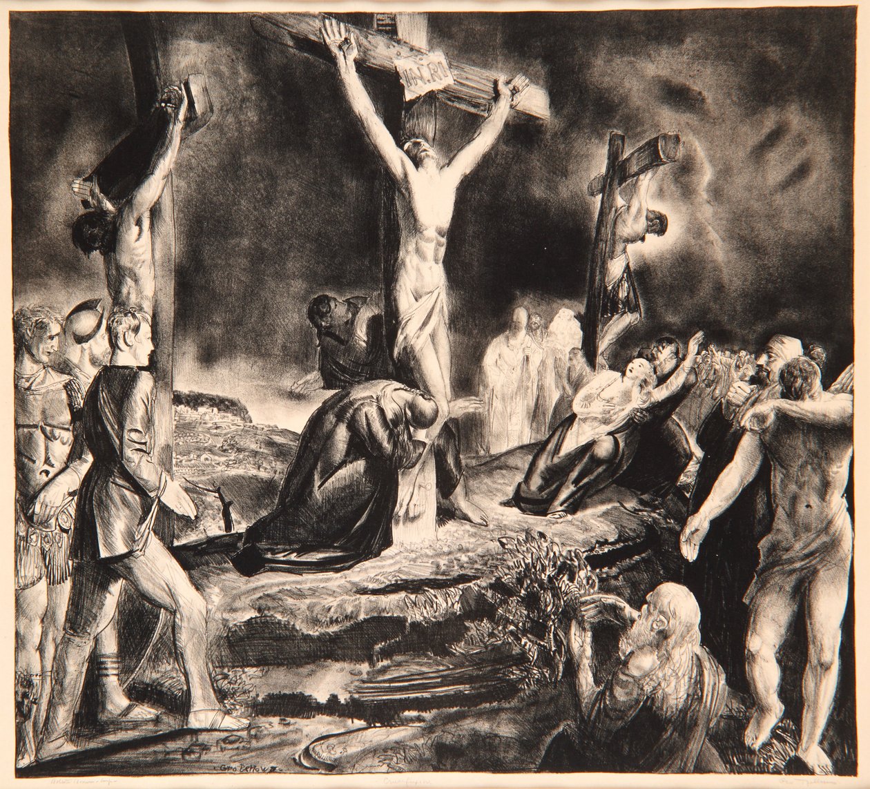 Korsfestelsen av Kristus, 1923 av George Wesley Bellows