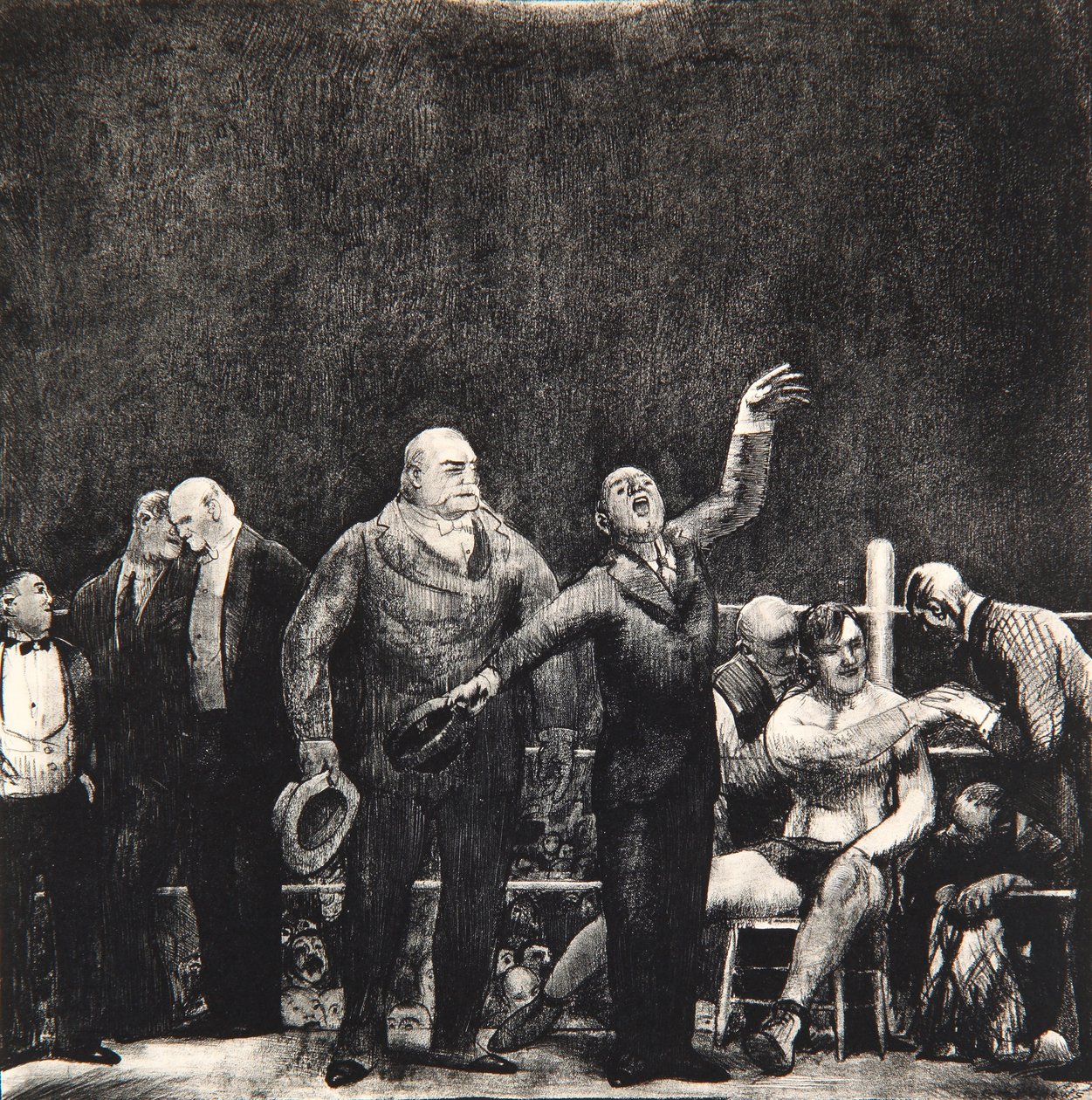 Vi introduserer John L. Sullivan, 1916 av George Wesley Bellows
