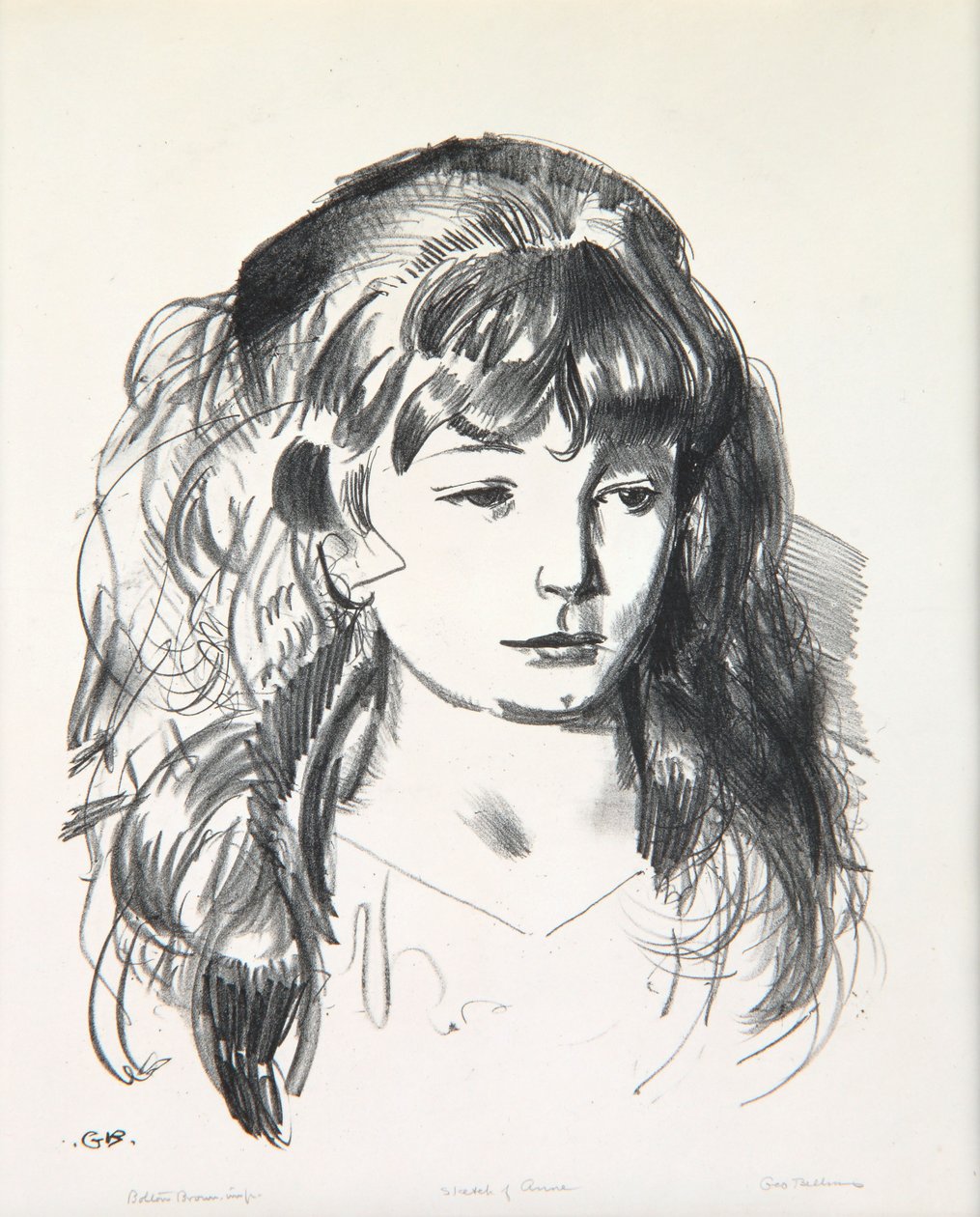Skisse av Anne, 1923-24 av George Wesley Bellows