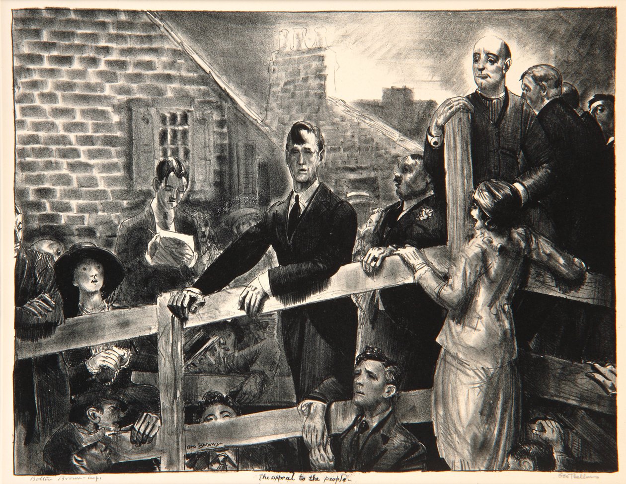 Appellen til folket, 1923-24 (litografi) av George Wesley Bellows
