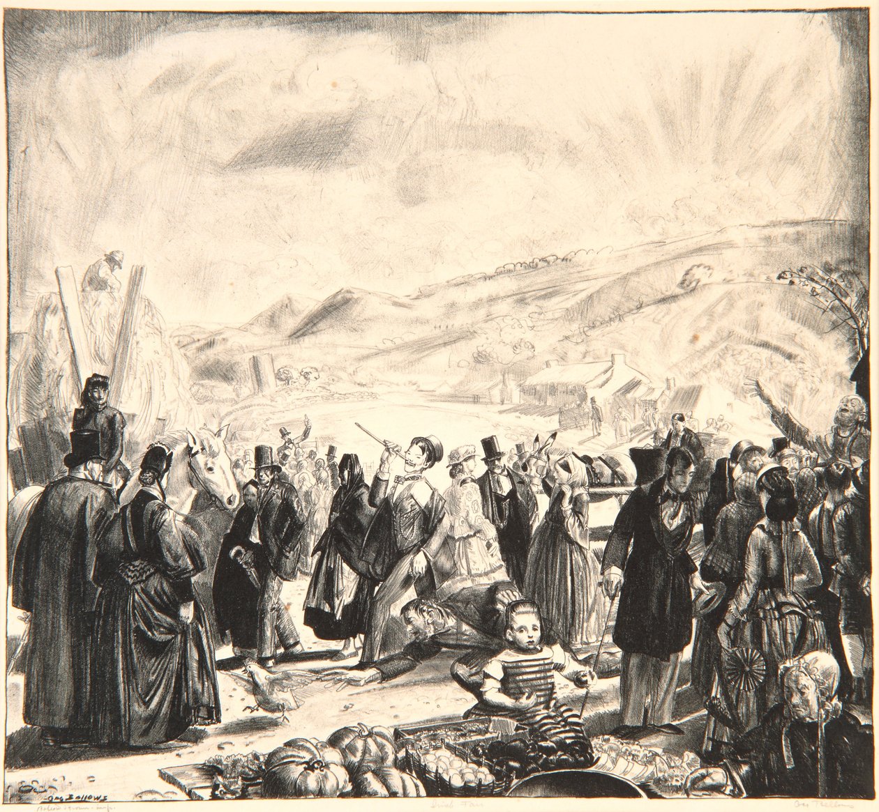 The Irish Fair, 1923 (litografi) av George Wesley Bellows