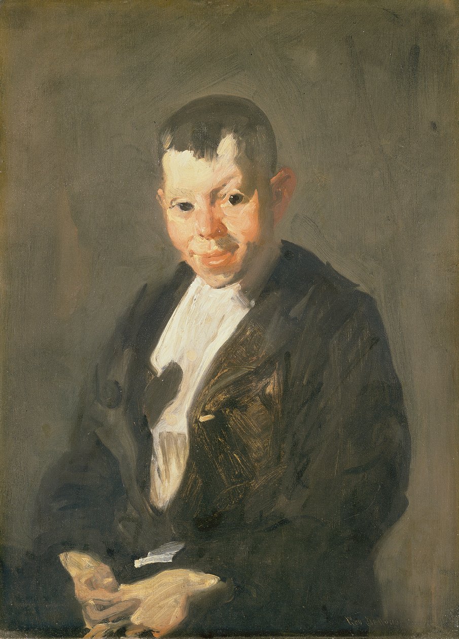 The Newsboy, 1908 olje på lerret av George Wesley Bellows