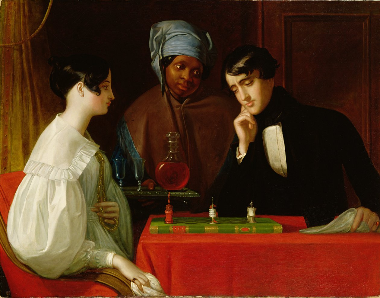Sjakkspillerne, ca. 1836 av George Whiting Flagg