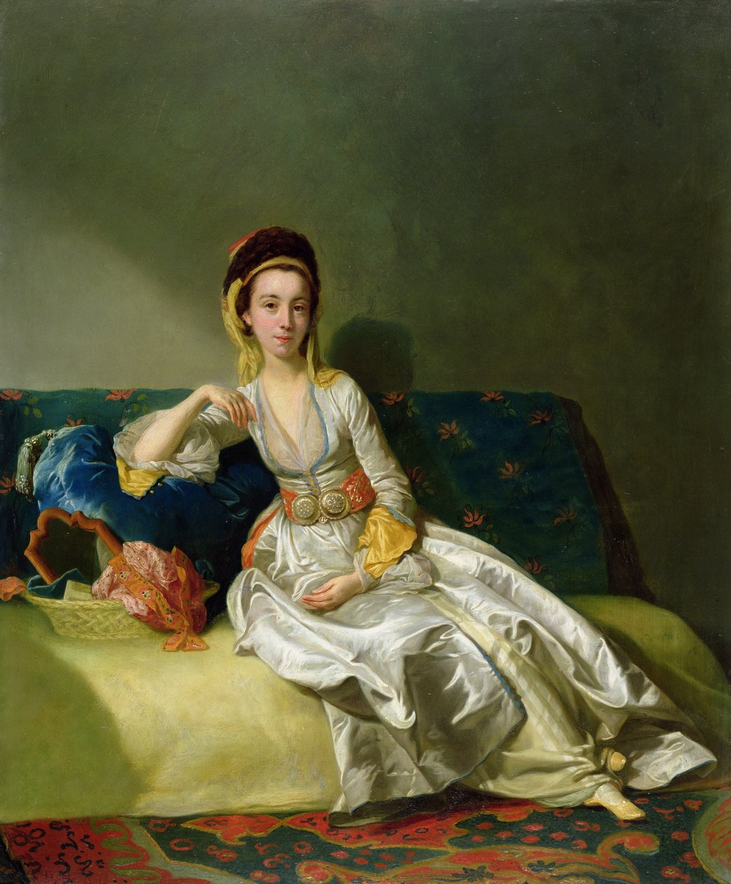 Nancy Parsons i tyrkisk kjole, ca. 1771 (olje på kobber) av George Willison