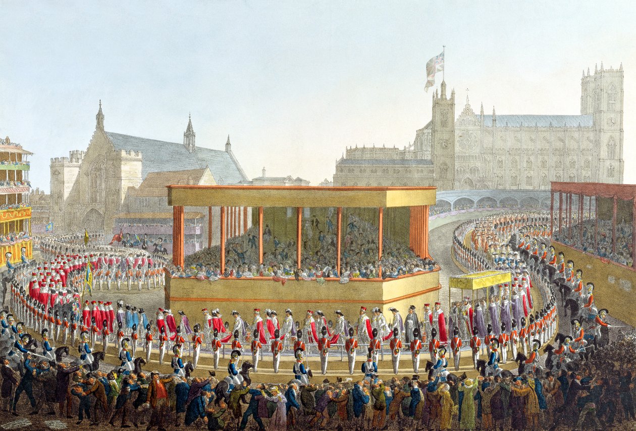 Kroningsprosesjon av George IV, 1821 av George the Elder Scharf