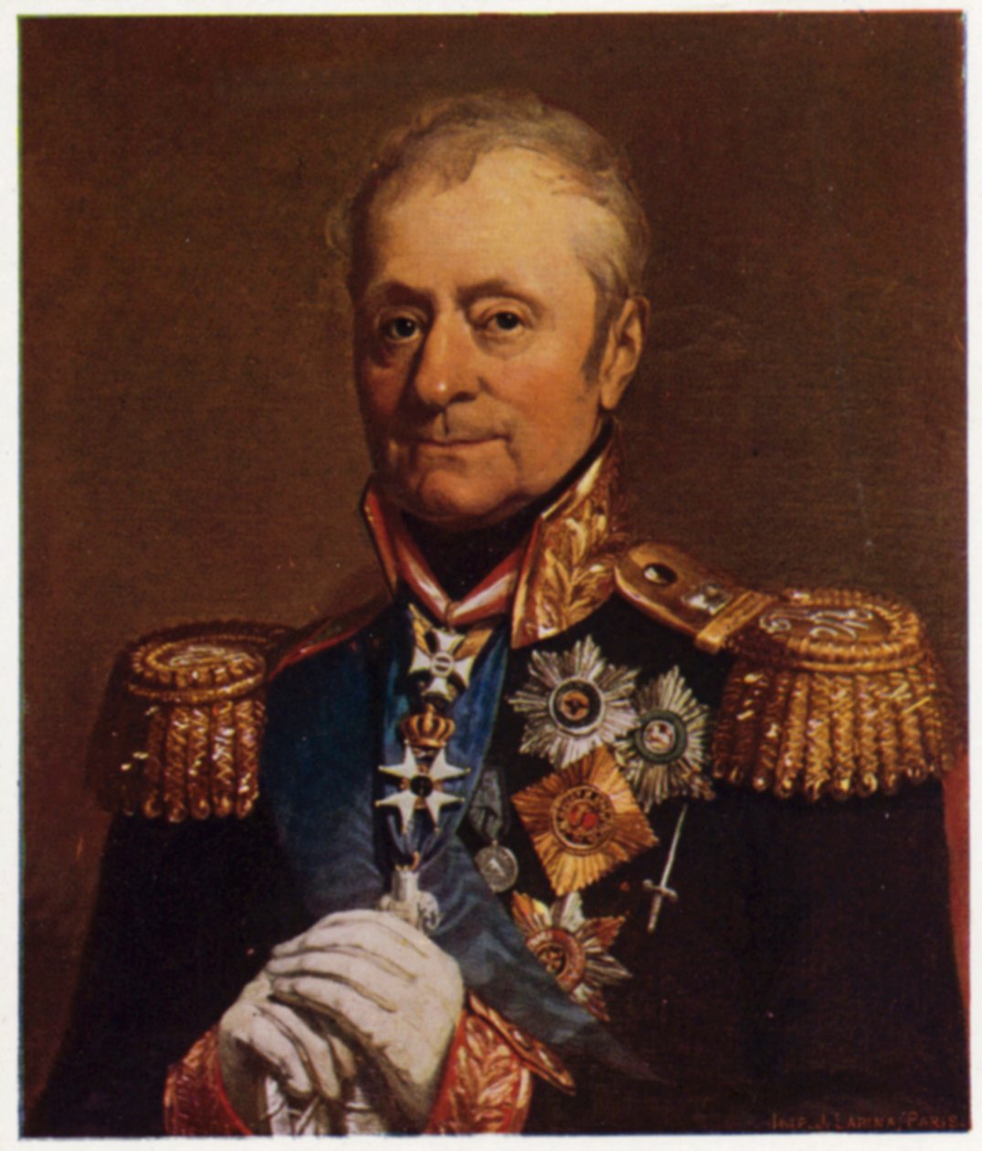 Portrett av general Benigsen (fargelitografi) av George (after) Dawe