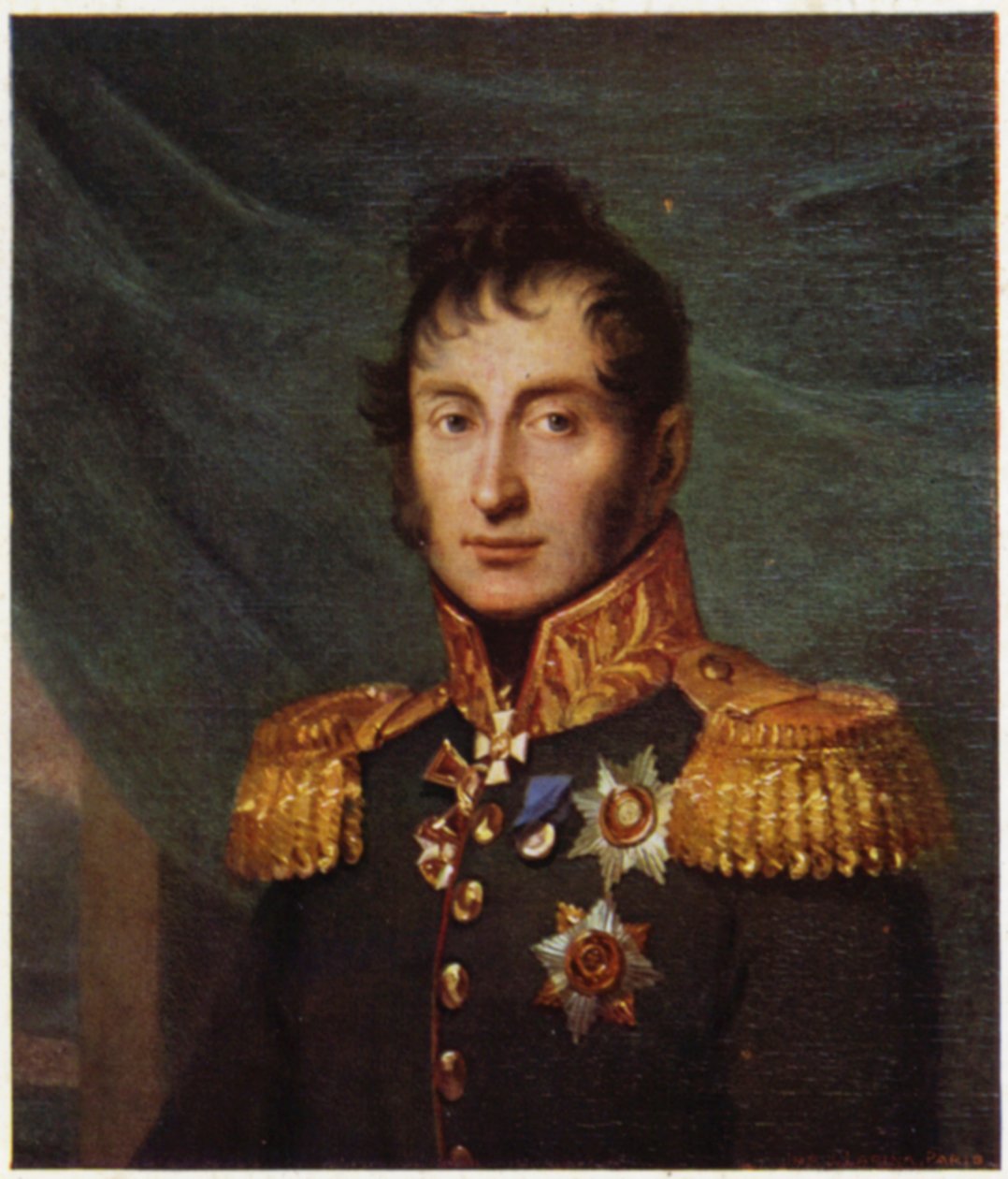 Portrett av Nikolay Tuchkov (fargelitografi) av George (after) Dawe