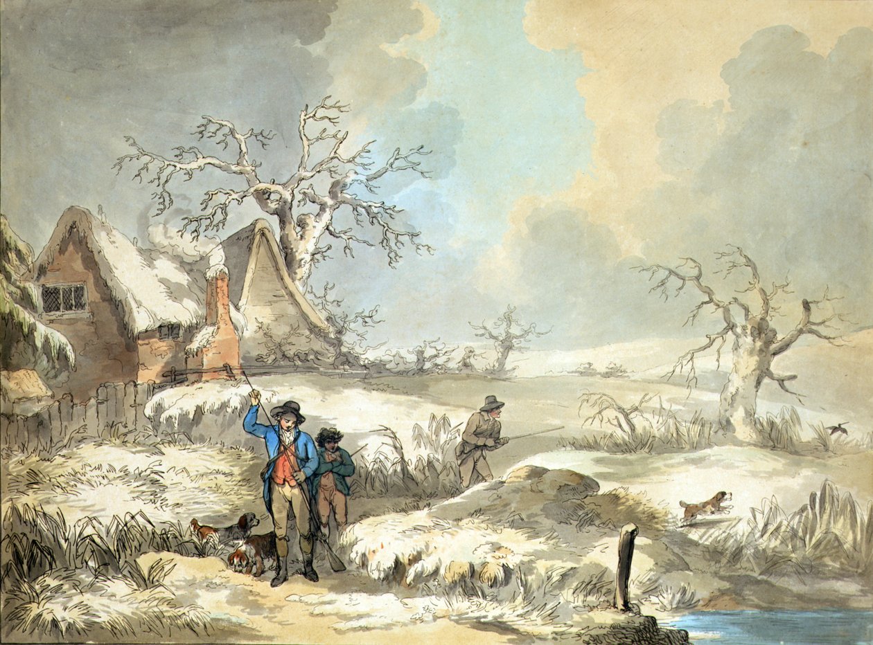 Snipe Shooting, etset av Thomas Rowlandson (1756-1827), pub. av J. Harris av George (after) Morland