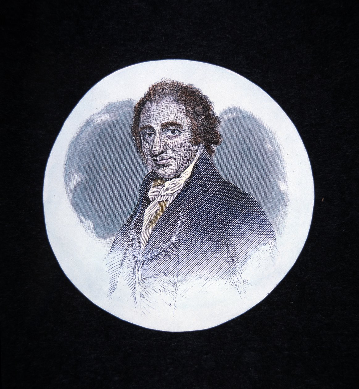 Thomas Paine (farge litho) av George (after) Romney