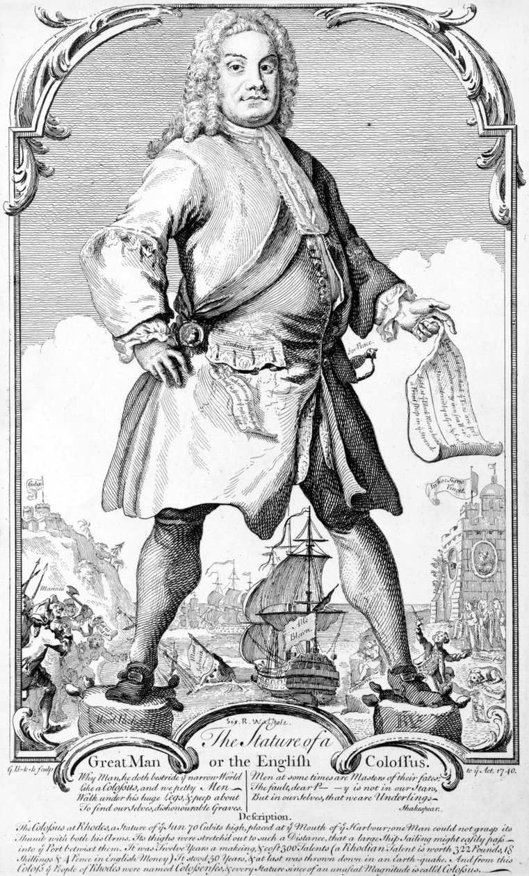 Sturen til en stor mann eller den engelske kolossen av George (c.1706–71) Bickham