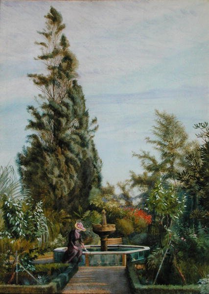 Lady Aurea Howard (akvarell på papir) av George 9th Earl of Carlisle Howard