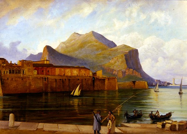 Monte Pellegrino fra Palermo havn av George 9th Earl of Carlisle Howard