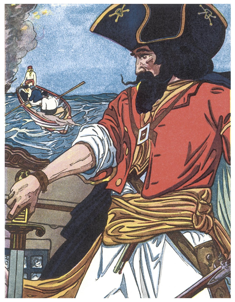 Portrett av en pirat Illustrasjon fra "The boys book of pirates" av George Albert Williams (1875-1932) 1913 av George Alfred Williams