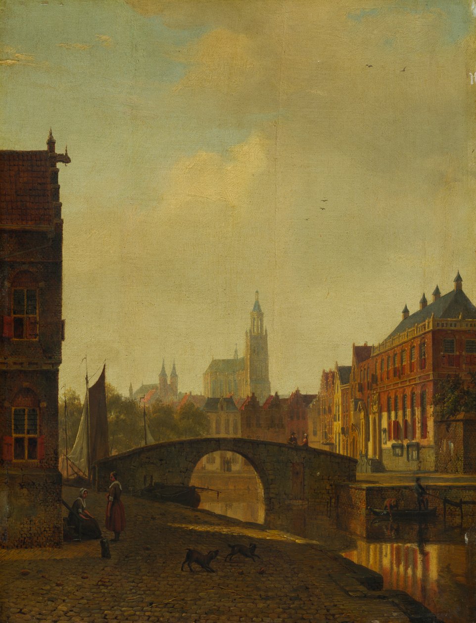 Imaginær utsikt over Arnhem, slutten av 1830-årene. av George Andries Roth
