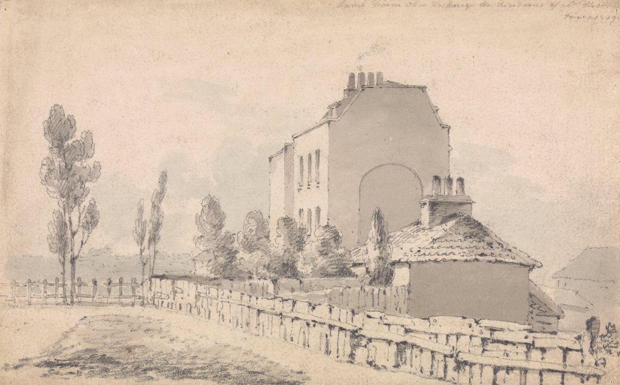 Lammefarm nær Hackney, boligen til Hick? Richmond Road av George Arnald