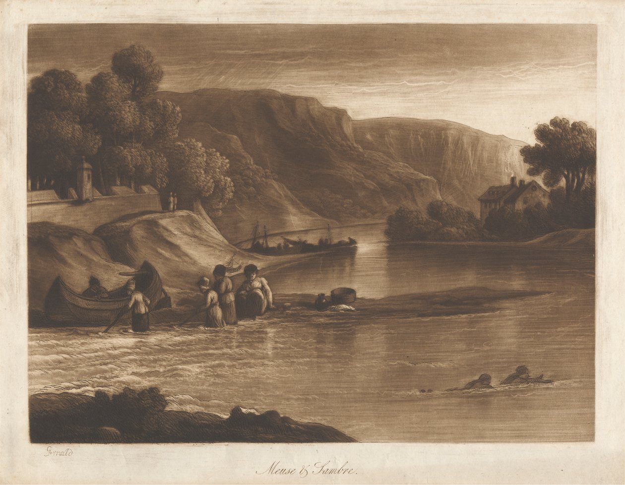Meuse og Sambre, fra Sambreporten av George Arnald