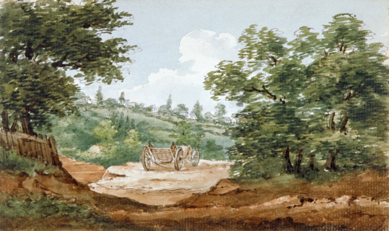 Utsikt fra utgravningene av Highgate Tunnel, London, 1812 av George Arnald