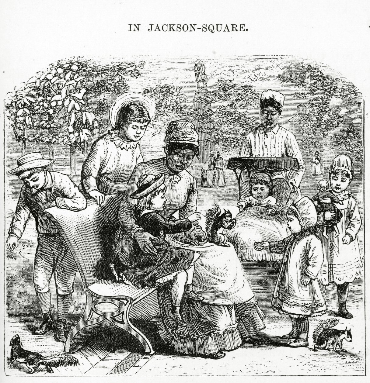 På Jackson Square, New Orleans, illustrasjon fra 