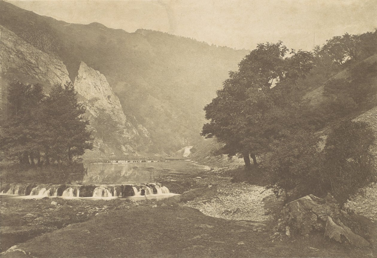 Inngang til Dove Dale, Derbyshire, 1880-tallet, trykt 1888., 1880-tallet, trykt 1888. av George Bankart