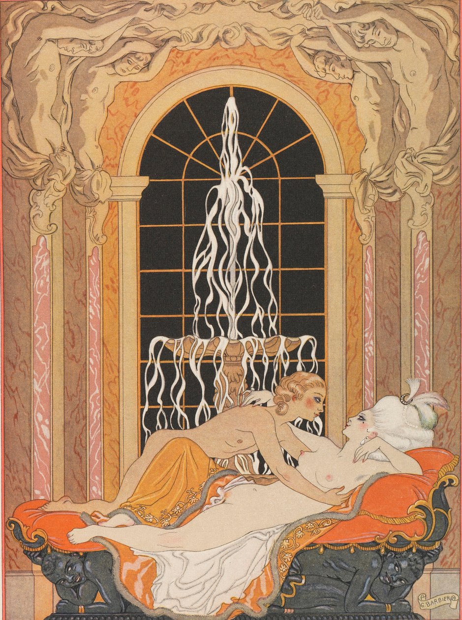 Illustrasjon for epistolærromanen Dangerous Liaisons Dangerous Liaisons, 1934. av George Barbier
