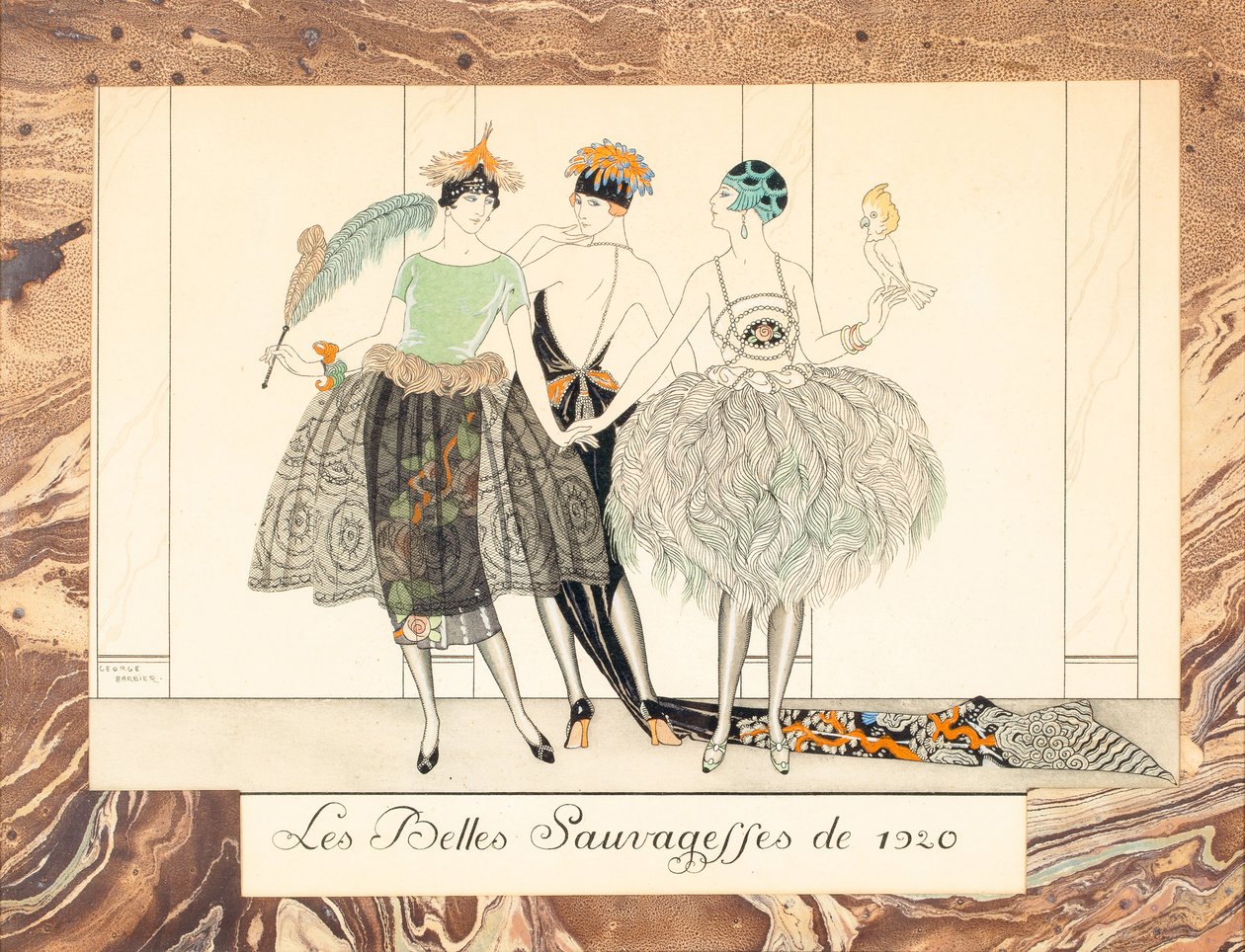 The Beautiful Sauvageffes fra 1920, fra Le Bonheur du Jour eller, Les Graces à la Mode, 1924. av George Barbier