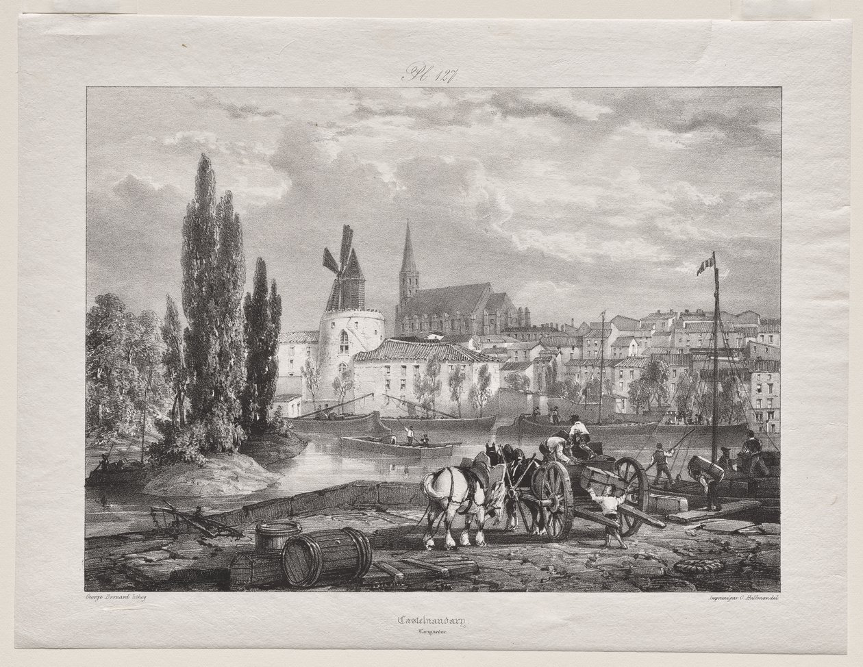 Pittoreske og romantiske reiser i det gamle Frankrike (Languedoc II, del I): Castelnaudary av George Barnard