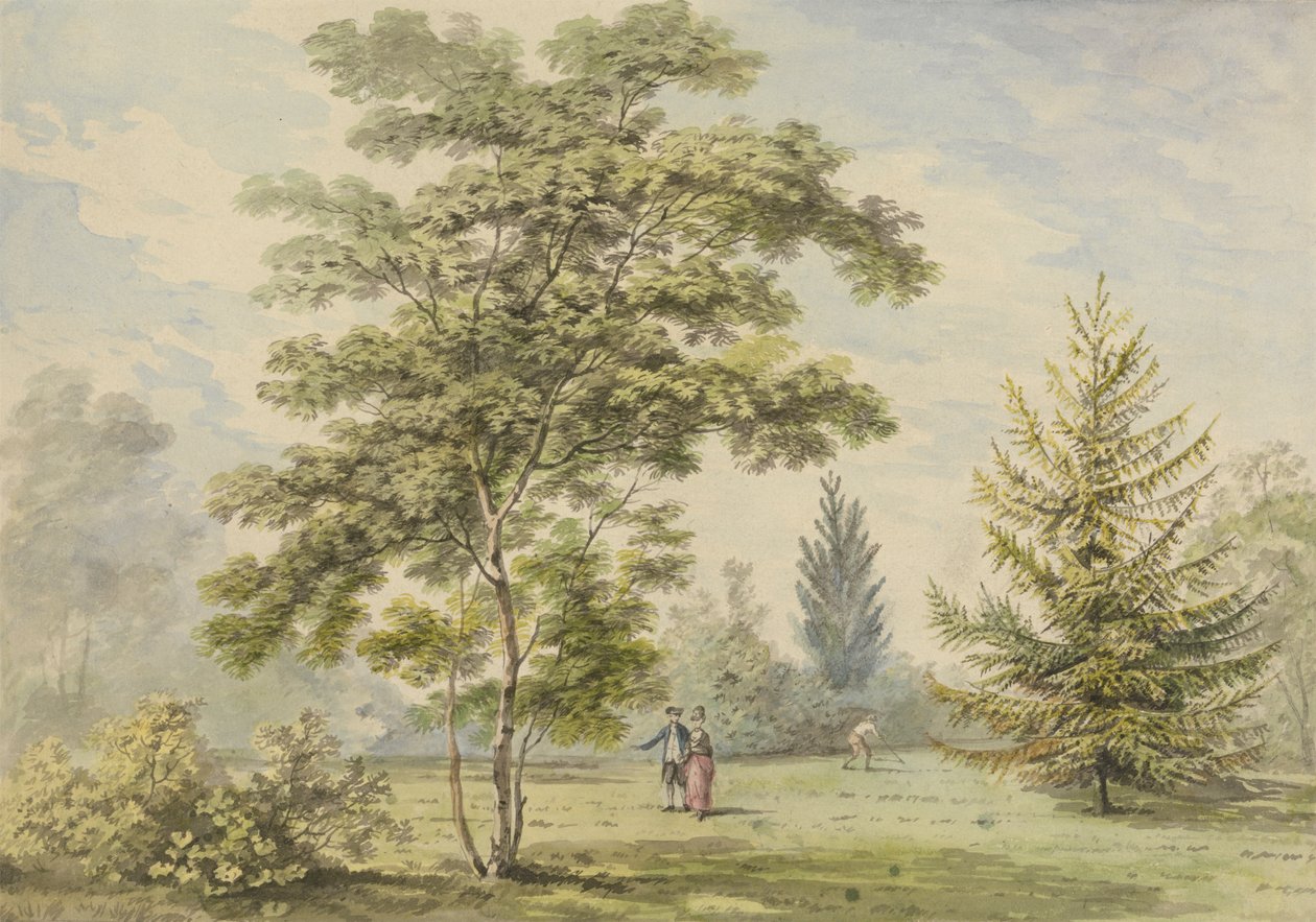 Akasietreet - figurer i en park av George Barret