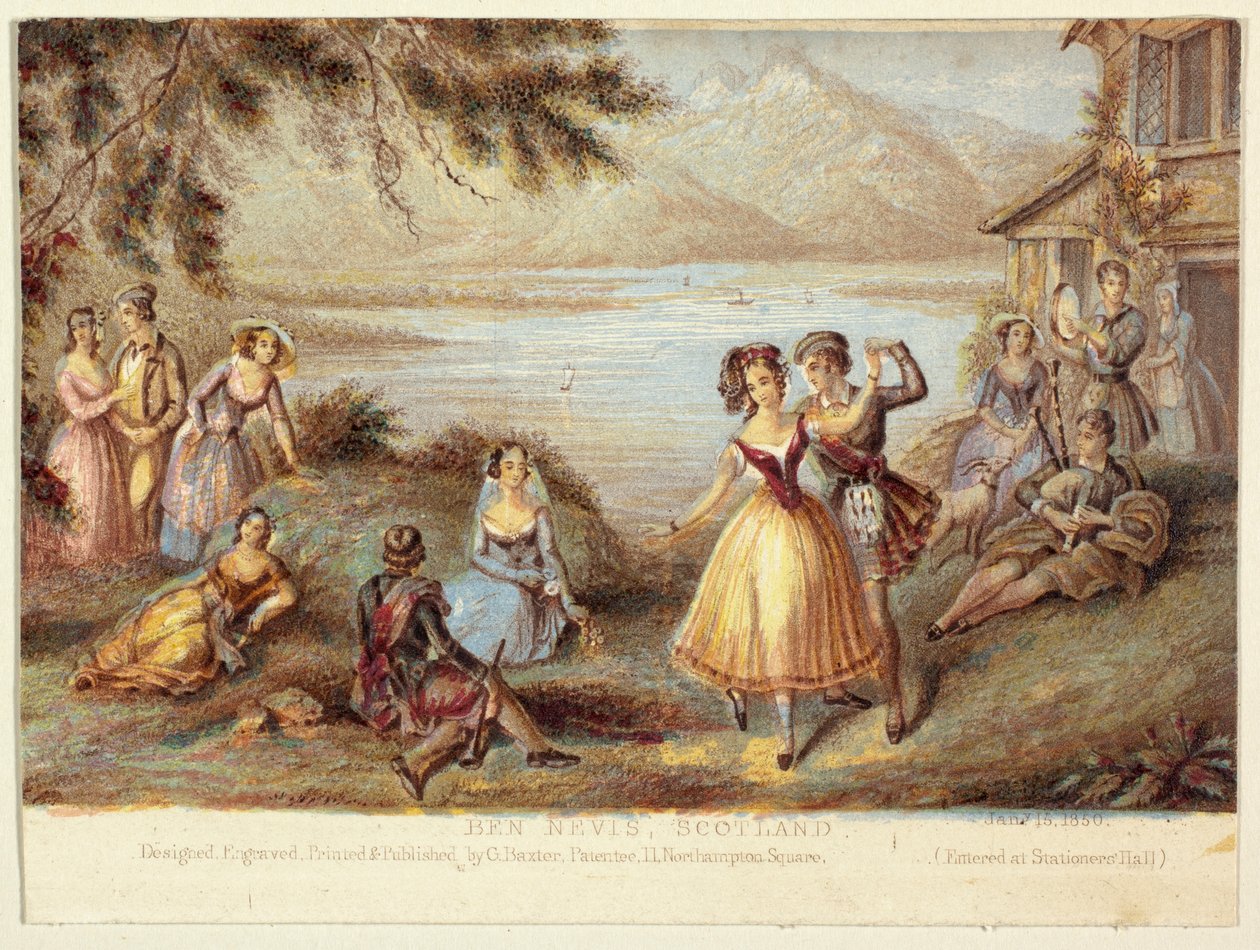 Ben Nevis, Skottland av George Baxter