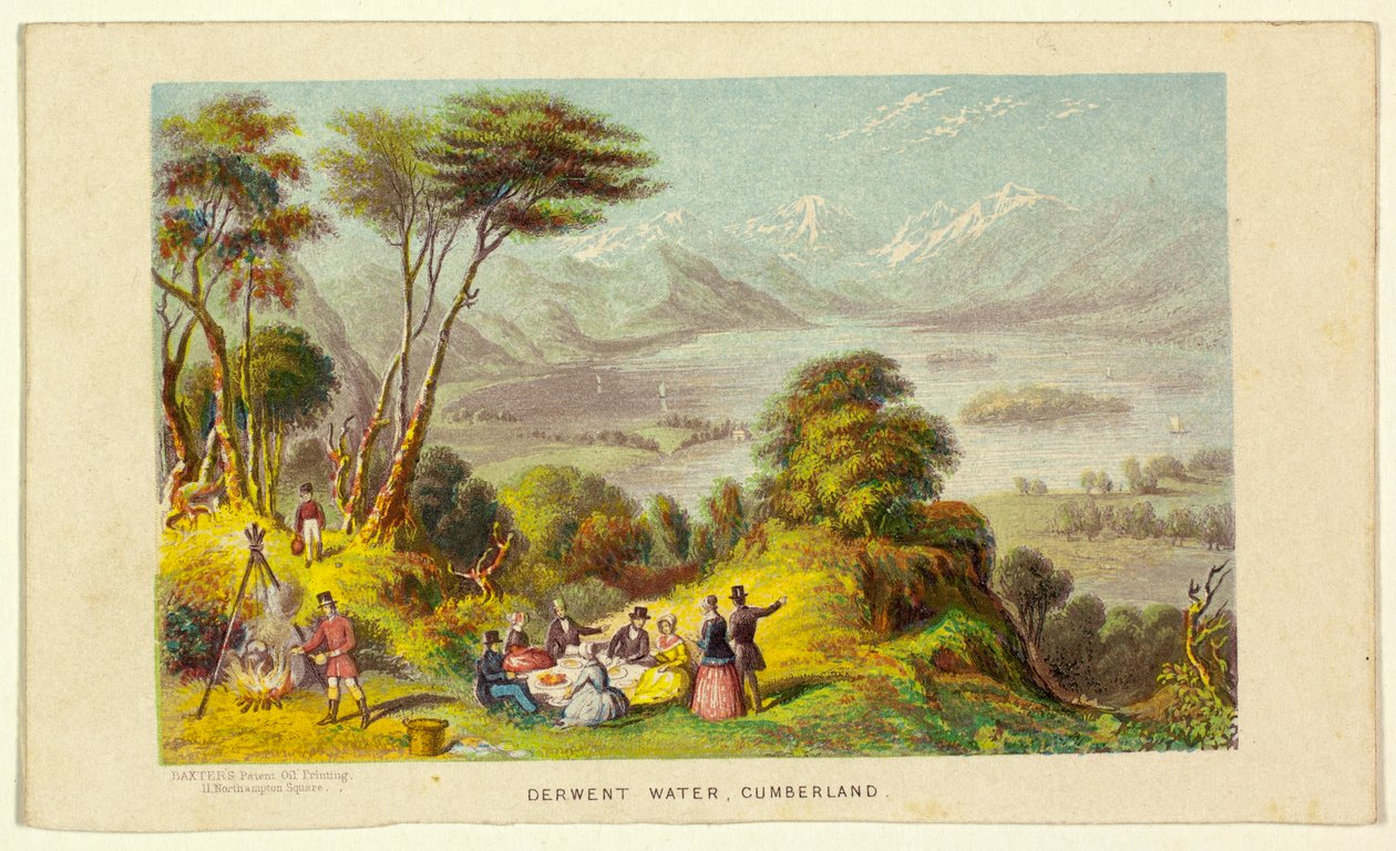 Derwent Water, Cumberland av George Baxter