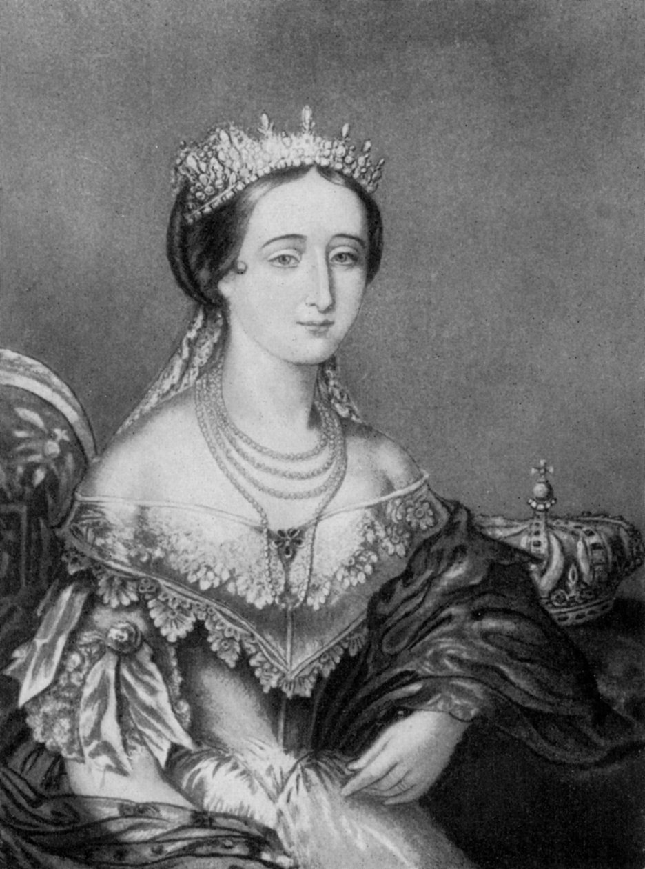 Eugenie de Montijo, keiserinnekonsort av Frankrike c1853-1857, 1910. av George Baxter