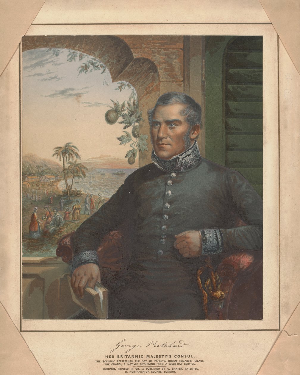 George Pritchard, hennes britiske majestets konsul av George Baxter