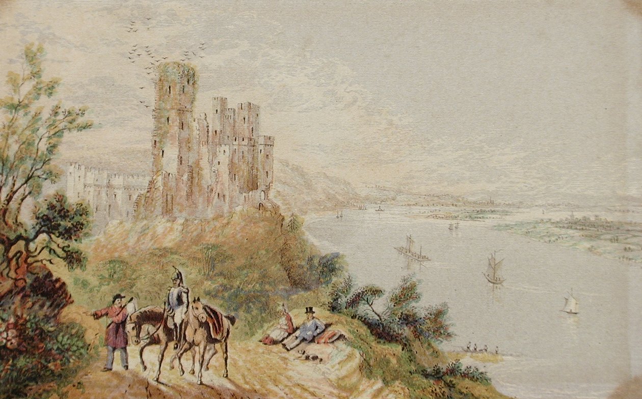 Stolzenfels ved Rhinen av George Baxter