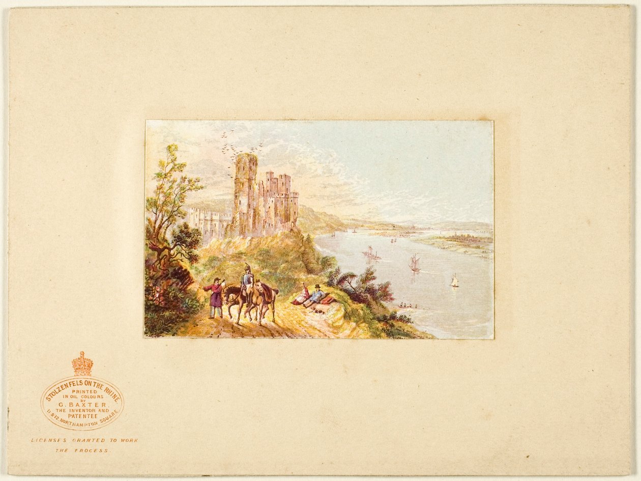 Stolzenfels ved Rhinen av George Baxter