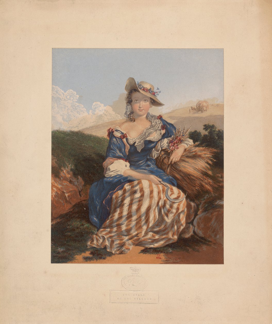 The Belle of the Village av George Baxter