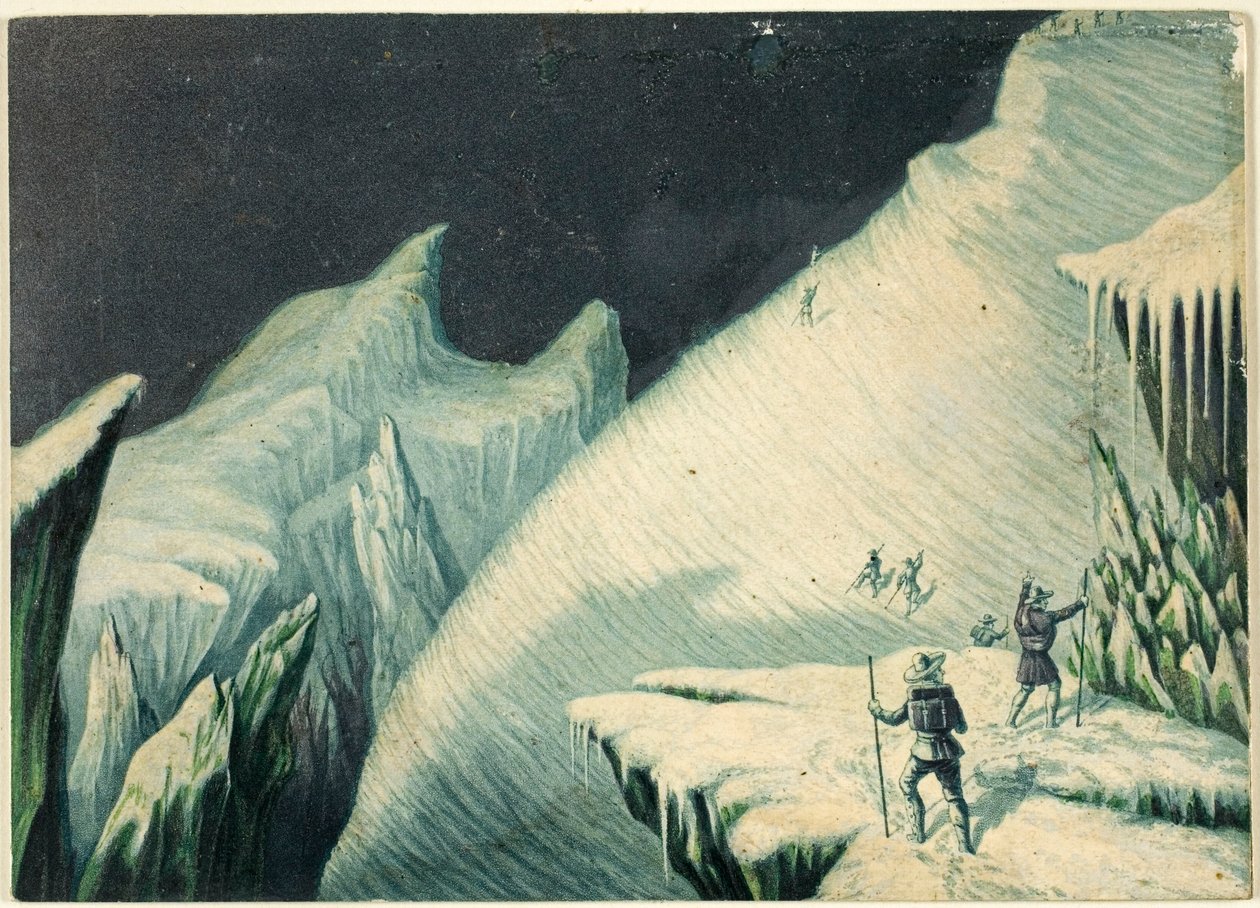 Mur de la Côte, fra Bestigningen av Mont Blanc av George Baxter