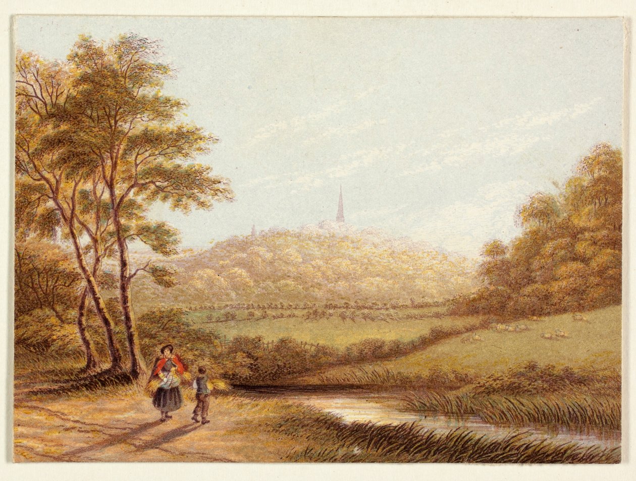 Utsikt fra Harrow-on-the-Hill av George Baxter