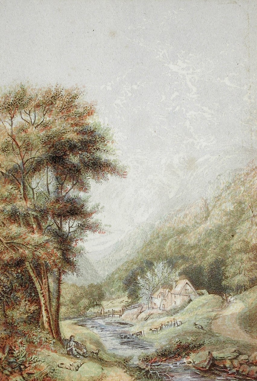 Vannmølle ved Wye av George Baxter