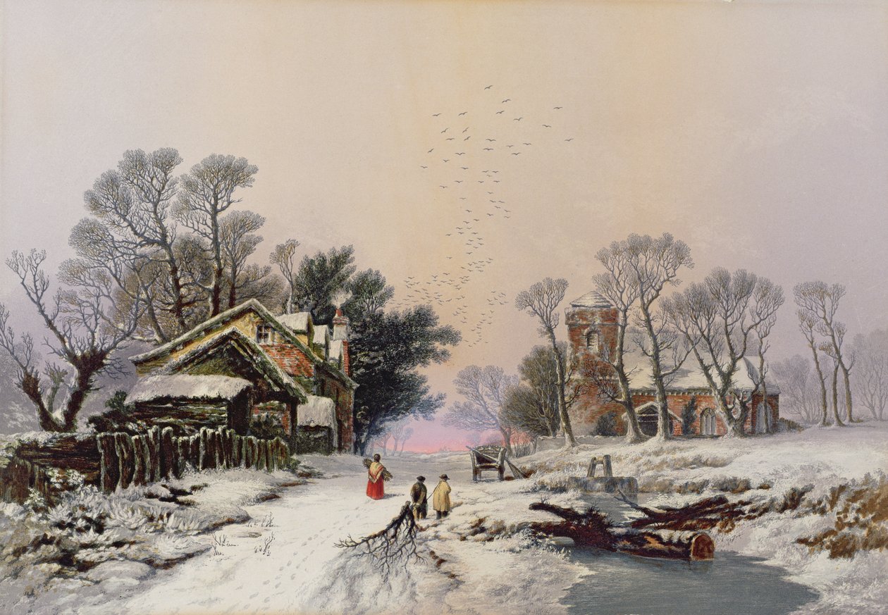 Vinter (trykk) (se også 46506) av George Baxter