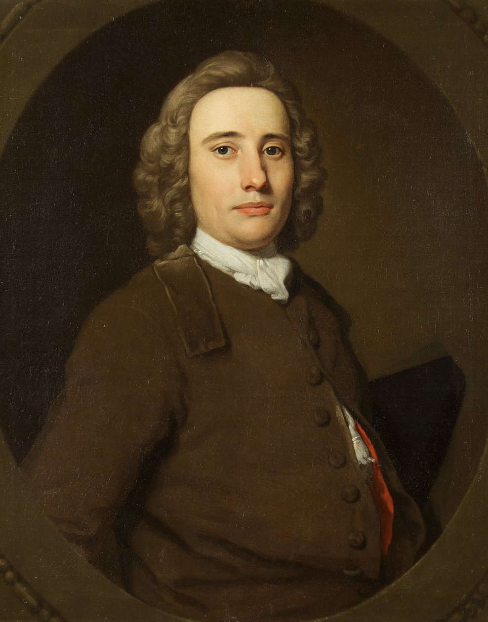Portrett av en mann i brunt av George Beare