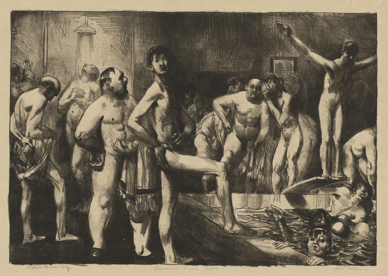 Forretningsmenn – Bad av George Bellows