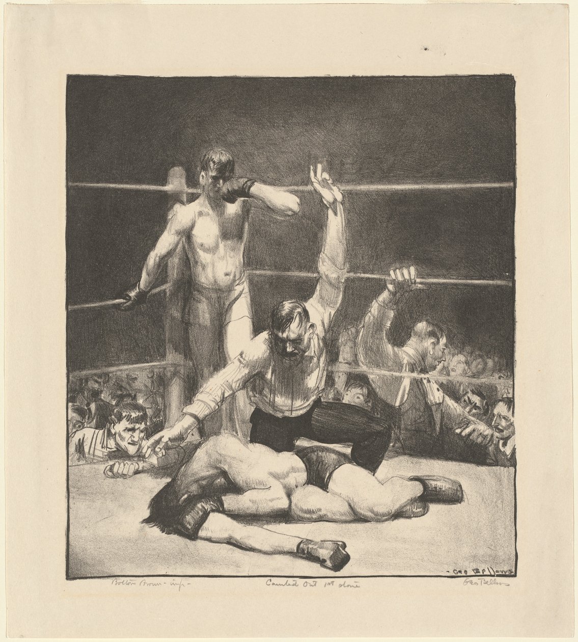 Uttelling, første stein av George Bellows