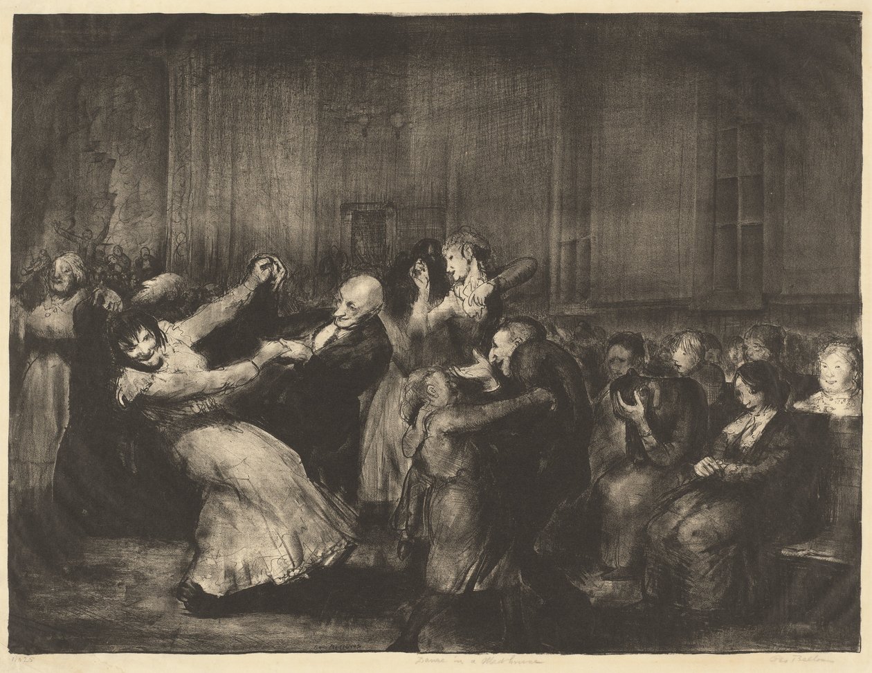 Dans i et galehus av George Bellows