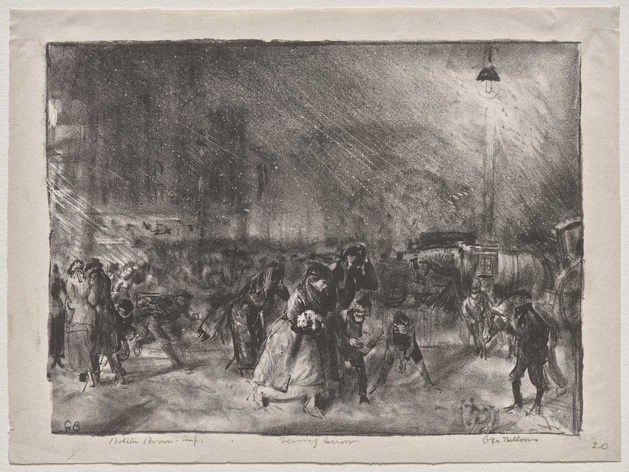Kveldssnø av George Bellows