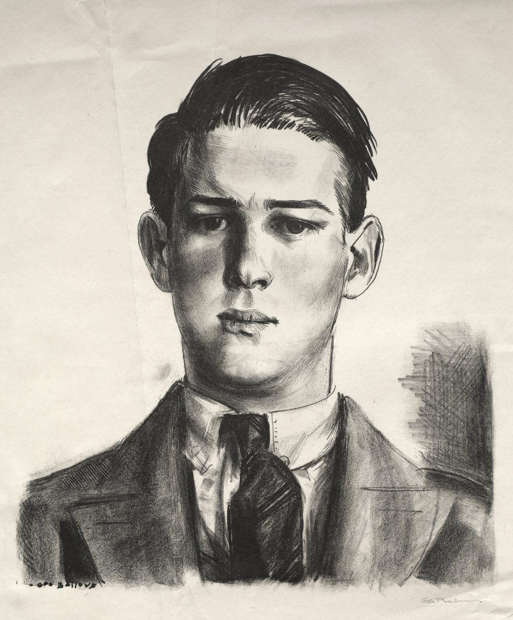 Hodestudie av Gregory av George Bellows