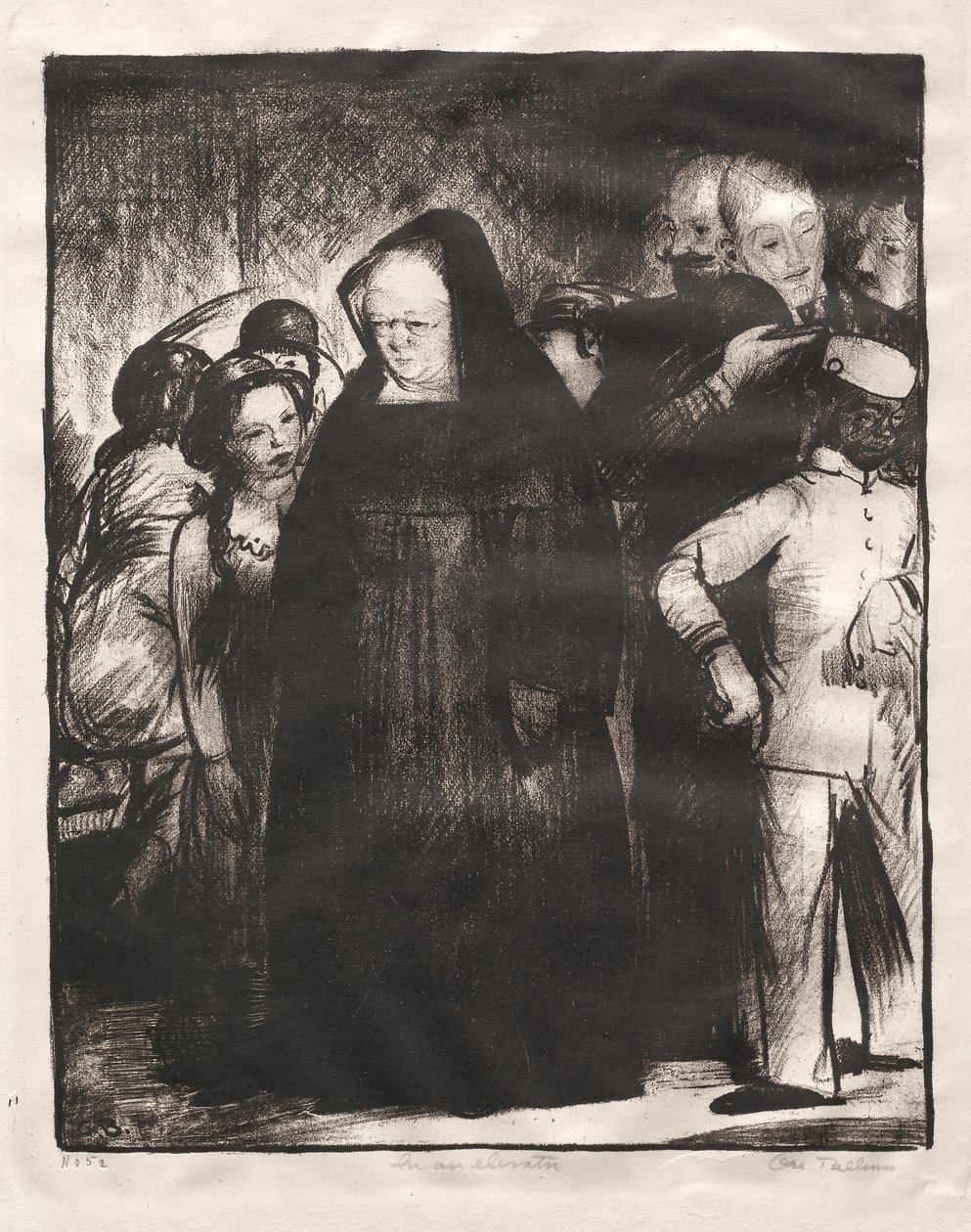 I en heis av George Bellows