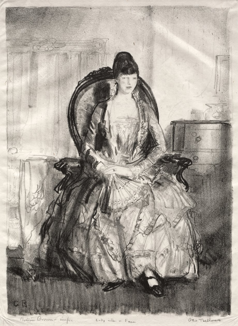 Dame med en vifte av George Bellows